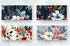Winter Floral Bouquet Mug Wrap Sublimation Designs Product Image 2