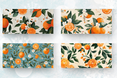 Oranges Garden Floral Mug Wrap Sublimation Design Mug Wrap S Product Image 2