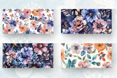 Watercolor Boho Flowers mug wrap sublimation Designs Product Image 2