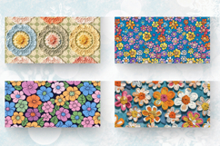 Crochet Spring Blooms Mug Wrap Sublimation Designs Product Image 2