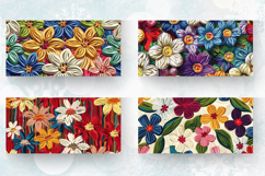 French Knitted Flower Fabric Mug Wrap Sublimation Designs Product Image 2