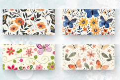 Flowers and Butterfly&#039;s Mug Wrap Sublimation Designs Product Image 2