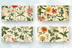 Vintage Botanical Flowers Mug Wrap Sublimation Designs Product Image 2
