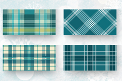 Teal Plaid Fabric Mug Wrap Sublimation Designs Product Image 2