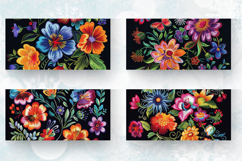 Flowers Embroidery Mug Wrap Sublimation Designs Product Image 2