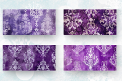 Purple and Silver Damask Mug Wrap Sublimation Designs Product Image 2