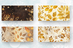 Glitter Gold Autumn Floral Mug Wrap Sublimation Designs Product Image 2