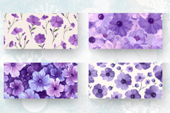 Cute Purple Flowers Mug Wrap Sublimation Designs Product Image 2