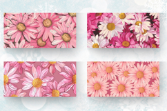 Pink Daisy Flowers Mug Wrap Sublimation Designs Product Image 2