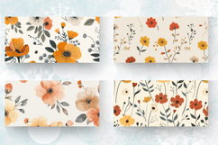 Minimal Boho Flowers Mug Wrap Sublimation Designs Product Image 2