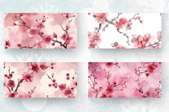 Watercolor Plum Blossom mug wrap sublimation Designs Product Image 2