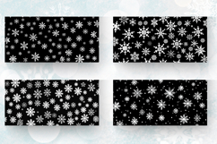 Black &amp; White Snowflakes Mug Wrap Sublimation Designs Product Image 2