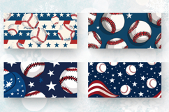 Baseball 4th of July Mug Wrap Sublimation Designs Product Image 2