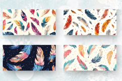Boho Feathers Mug Wrap Sublimation Designs Product Image 2