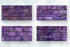 Purple Brick Mug Wrap Sublimation Designs Product Image 2