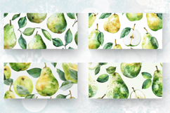Watercolor Pears Mug Wrap Sublimation Designs Product Image 2