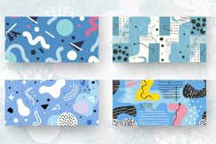Abstract Baby Blue Memphis Mug Wrap Sublimation Designs Product Image 2