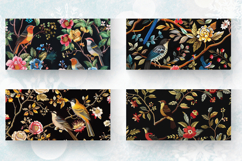 Floral Birds Embroidery Mug Wrap Sublimation Designs Product Image 2