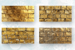 Gold Brick Wall Mug Wrap Sublimation Designs Product Image 2
