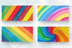 Bright Rainbow Mug Wrap Sublimation Designs Product Image 2