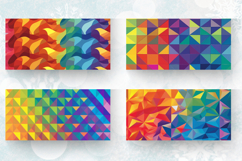 Geometric shape Rainbow Mug Wrap Sublimation Designs Product Image 2