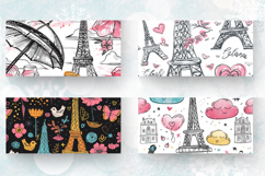 Girly Dreams Paris Sketchnote Mug Wrap Sublimation Designs Product Image 2