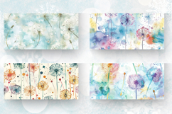 Watercolor Dandelions Mug Wrap Sublimation Designs Product Image 2
