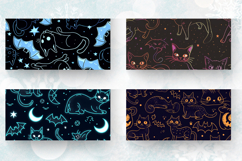Halloween cats bats creepy kawaii glowing Mug Wrap Sublimati Product Image 2