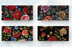 Roses Embroidery Flowers Mug Wrap Sublimation Designs Product Image 2