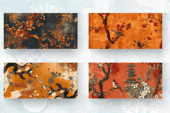 Vintage Rust Chinoiserie Funky Mug Wrap Sublimation Designs Product Image 2
