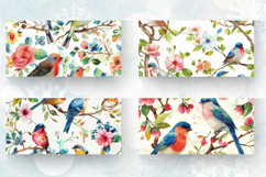 Watercolor Floral Birds mug wrap sublimation Designs Product Image 2