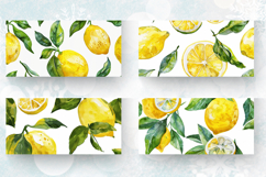Watercolor Lemon Mug Wrap Sublimation Designs Product Image 2