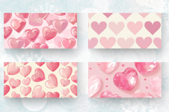 Pastel Pink Hearts Mug Wrap Sublimation Designs Product Image 2