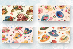 Springtime Floral Hats Mug Wrap Sublimation Designs Product Image 2