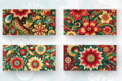 Colorful Embroidery Flowers Mug Wrap Sublimation Designs Product Image 2