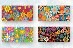 Groovy Flowers Mug Wrap Sublimation Designs Product Image 2