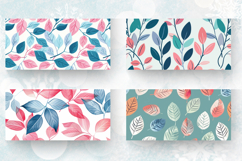 Cute Romantic Leaves Mug Wrap Sublimation Designs Product Image 2