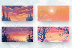 Winter Dreamy Sunset Mug Wrap Sublimation Designs Product Image 2