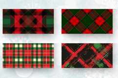Red &amp; Green Plaid Mug Wrap Sublimation Designs Product Image 2