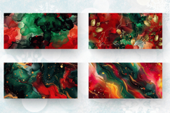 Christmas alcohol Ink Mug Wrap Sublimation Designs Product Image 2