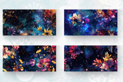 Cosmic Floral Galaxy Mug Wrap Sublimation Designs Product Image 2