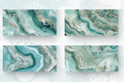 Seafoam and Silver Agate Mug Wrap Sublimation Designs Product Image 2