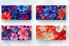 3D Inflated Puff Flowers Mug Wrap Sublimation Designs Product Image 2