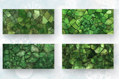 Sage Green Stained Glass Mug Wrap Sublimation Designs Product Image 2