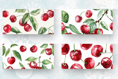 Watercolor Cherries Mug Wrap Sublimation Designs Product Image 2