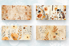 Boho Dried Flowers Mug Wrap Sublimation Designs Product Image 2