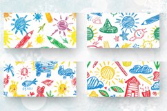 Childs Crayon Drawings Mug wrap Sublimation Designs Product Image 2