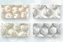 3D White Pumpkins Mug Wrap Sublimation Designs Product Image 2