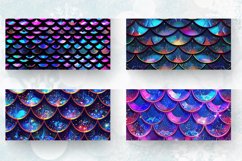 Neon Glitter Mermaid Scales Mug wrap Sublimation Designs Product Image 2