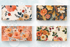 Boho Bouquet Flowers Mug Wrap Sublimation Designs Product Image 2